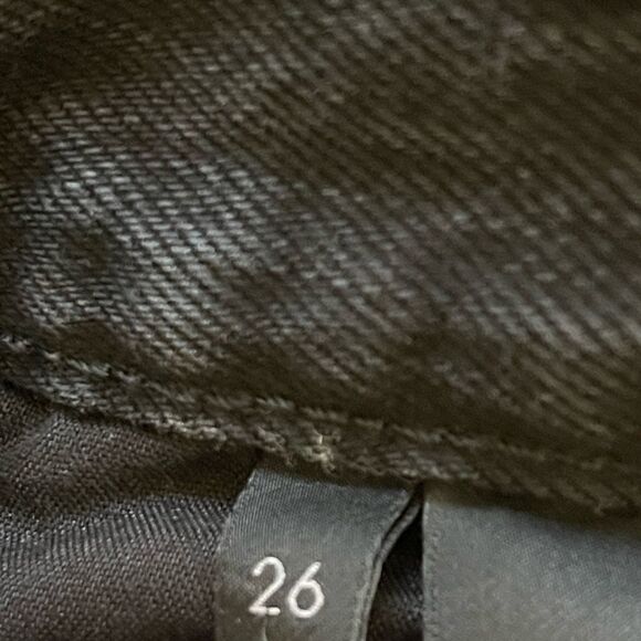 J Brand jean Ivy high rise crop straight distressed jean in black 26 - Picture 8 of 9